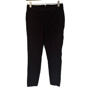 J. Crew Black Pixie Pants sz S Mid Rise Skinny Ankle Cropped Dress Pants